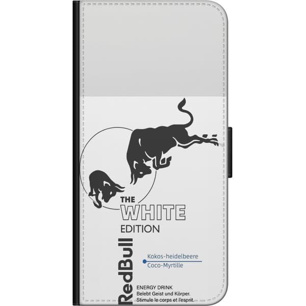 Kompatibel Tegnebogsetui til Xiaomi Redmi Note 9 4G Moderne Red Bull White Edition design