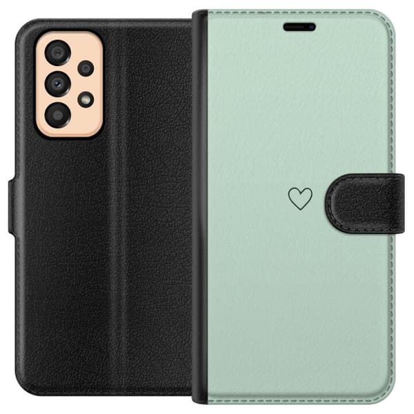 Yhteensopiva Lompakkokotelo Samsung Galaxy A33 5G Sydän Vihreä