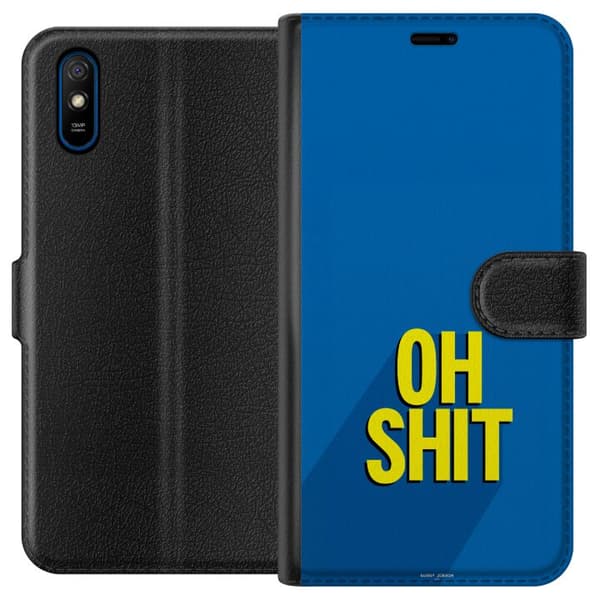 Kompatibelt Lommeboketui til Xiaomi Redmi 9A Oh Shit text