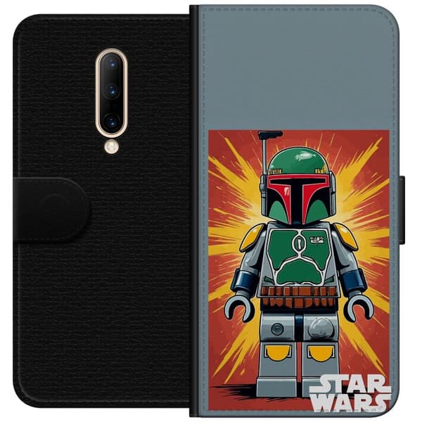 Kompatibelt Plånboksfodral till OnePlus 7 Pro Rymdjägare i blockstil