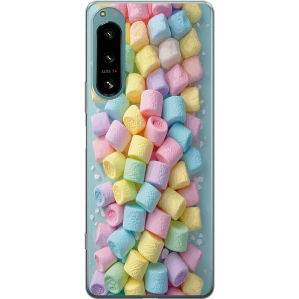 Kompatibelt Mobildeksel til Sony Xperia 5 IV Søt godisdesign med marshmallows