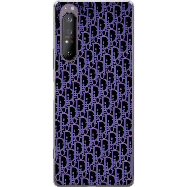 Kompatibelt Mobildeksel til Sony Xperia 1 II Moderneluksuriøst monogram i stilrent design