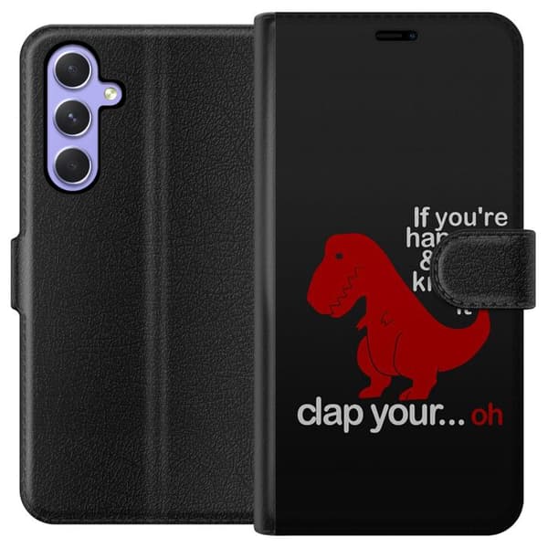 Kompatibelt Lommeboketui til Samsung Galaxy A54 Dinosaur