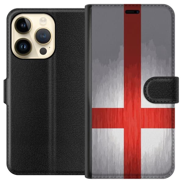 Kompatibelt Plånboksfodral till Apple iPhone 14 Pro Englands flagga