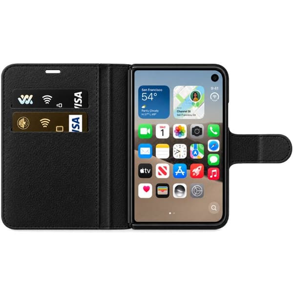 Kompatibel Tegnebogsetui til Apple iPhone Duo Minimalistiskt grisansikte