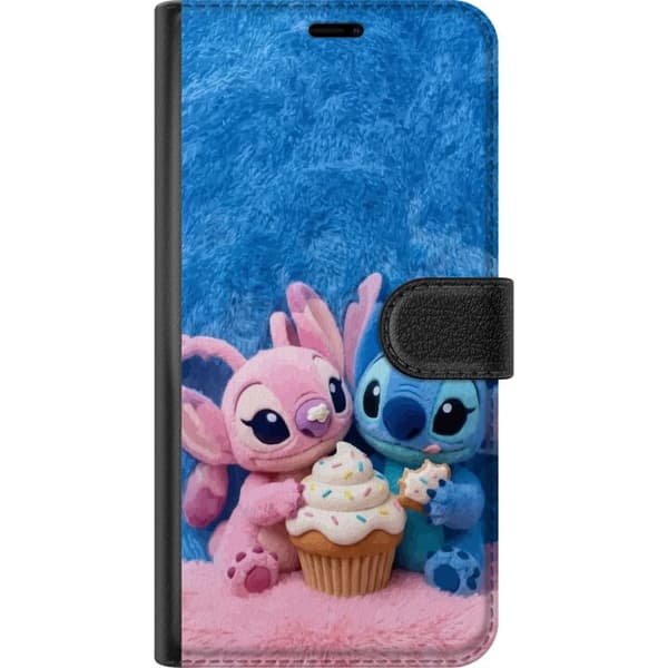 Kompatibel Tegnebogsetui til Apple iPhone 12 Pro Max Søde blå og lyserøde figurer med stor cupcake og krymmel
