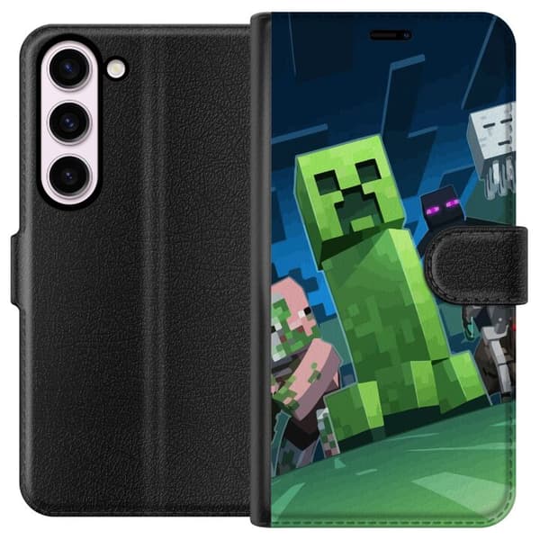 Kompatibel Tegnebogsetui til Samsung Galaxy S23 MineCraft