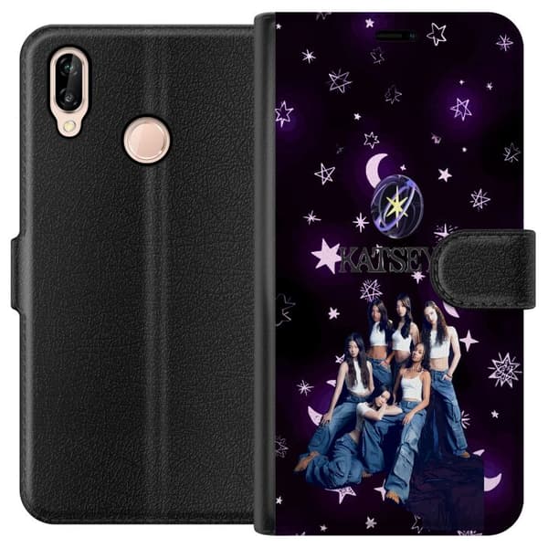 Kompatibel Tegnebogsetui til Huawei P20 lite KATSEYE stjärncollage