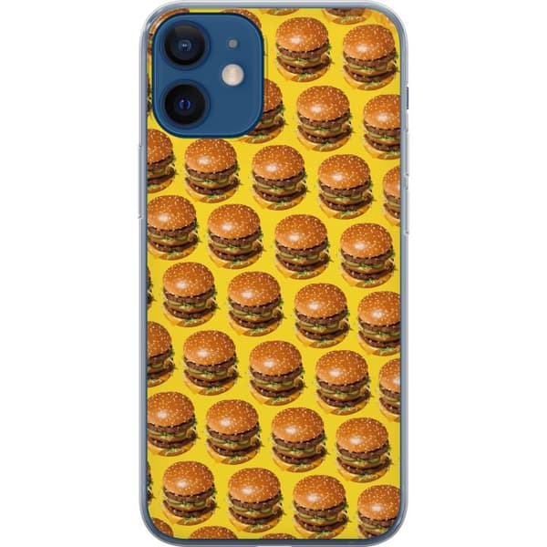 Kompatibelt Mobildeksel til Apple iPhone 12 Grafisk hamburgermønster for matelskere