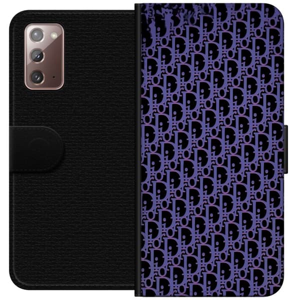 Kompatibelt Lommeboketui til Samsung Galaxy Note20 Moderneluksuriøst monogram i stilrent design