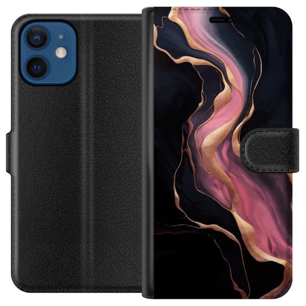 Kompatibel Tegnebogsetui til Apple iPhone 12 Marmormønster luksusdesignsten