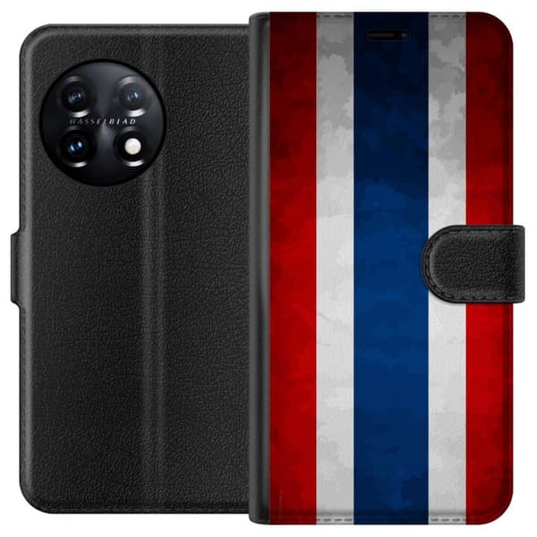Kompatibel Tegnebogsetui til OnePlus 11 Thai flag i stilfuldt retrodesign