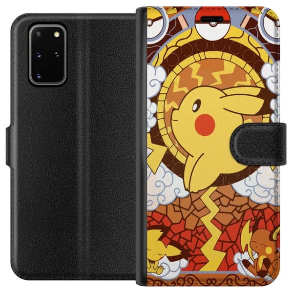 Kompatibelt Plånboksfodral till Samsung Galaxy S20+ Pikachu