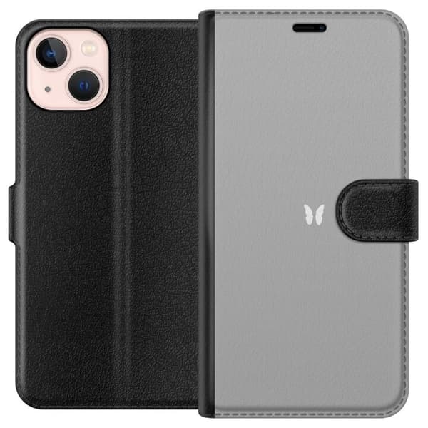 Kompatibelt Lommeboketui til Apple iPhone 13 mini Grå Sommerfugl