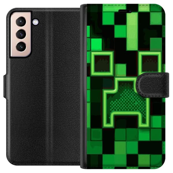 Kompatibelt Lommeboketui til Samsung Galaxy S21 Minecraft