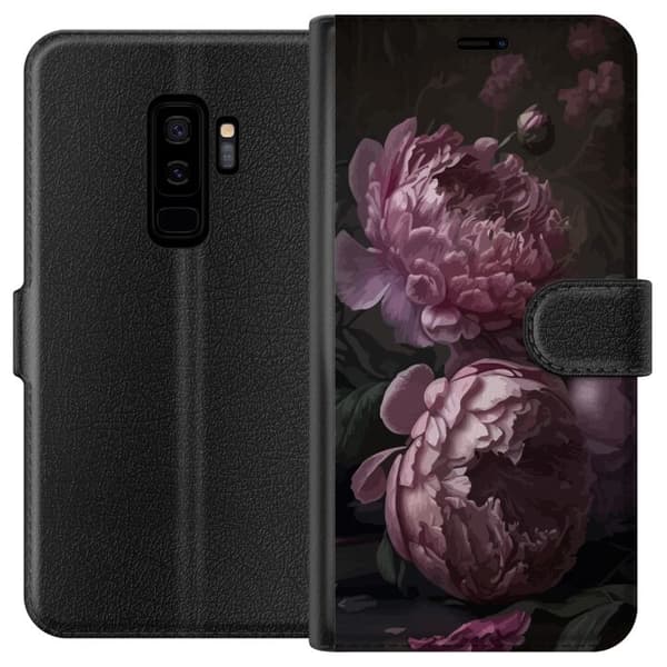 Kompatibel Tegnebogsetui til Samsung Galaxy S9+ Blommor