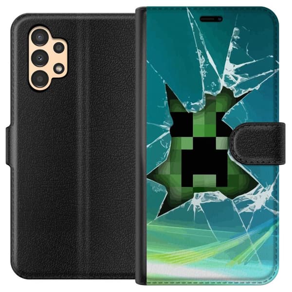 Kompatibelt Lommeboketui til Samsung Galaxy A13 MineCraft