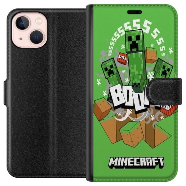 Kompatibelt Plånboksfodral till Apple iPhone 13 mini Minecraft