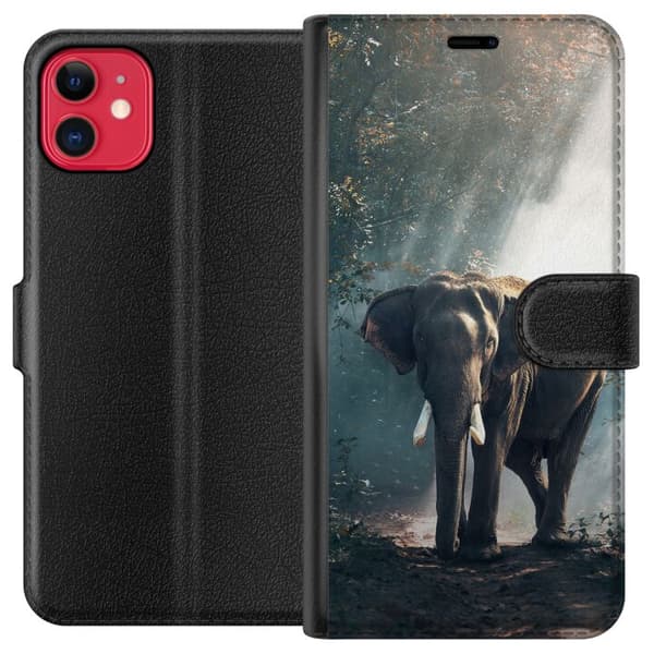 Kompatibel Tegnebogsetui til Apple iPhone 11 Elefant