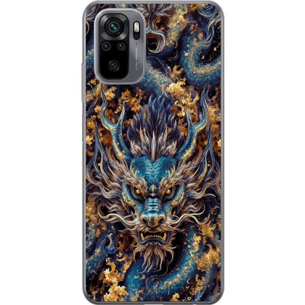 Kompatibelt Mobildeksel til Xiaomi Redmi Note 10 Nærbilde av kraftig fantasydrage