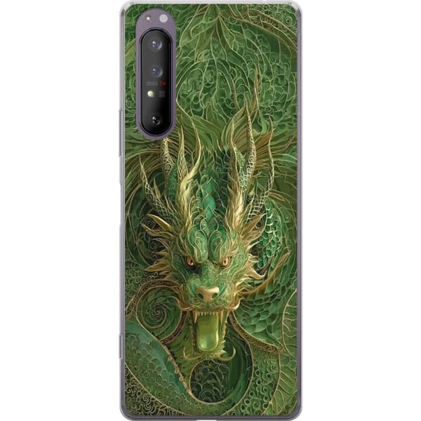 Kompatibelt Mobildeksel til Sony Xperia 1 II Nærbilde av en kraftig fantasidrake