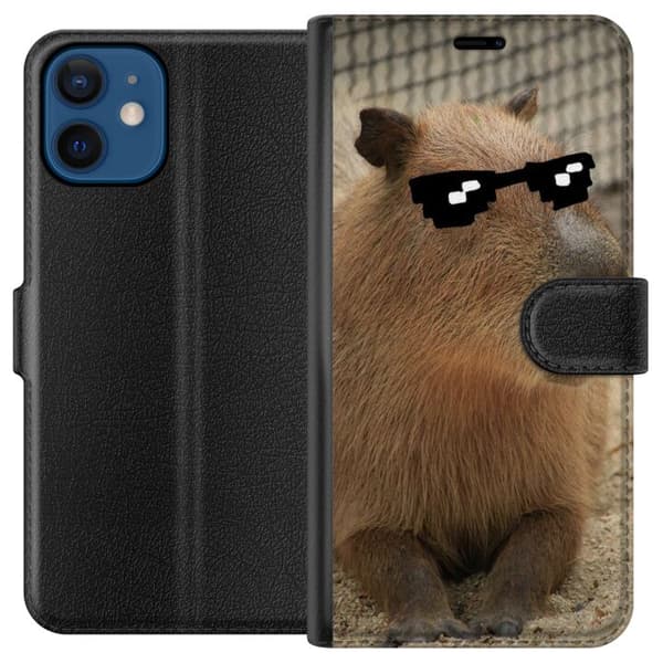 Kompatibel Tegnebogsetui til Apple iPhone 12 mini Capybara