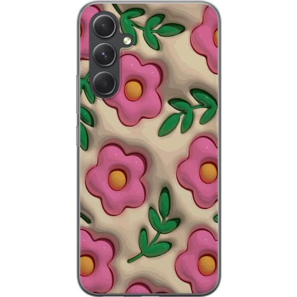 Kompatibelt Mobildeksel til Samsung Galaxy S24 Boblende Blomster