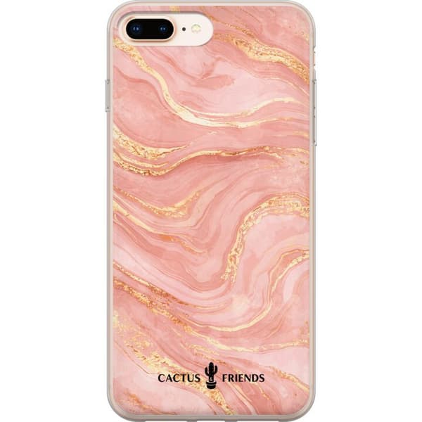 Kompatibelt Mobildeksel til Apple iPhone 8 Plus Kaktus og venner – RoseGoldFlow