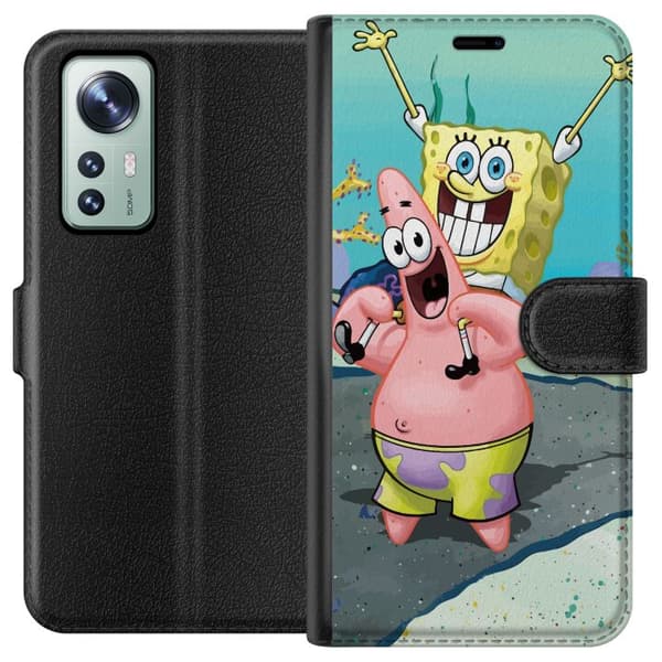 Kompatibel Tegnebogsetui til Xiaomi 12 SpongeBob Kvadrat