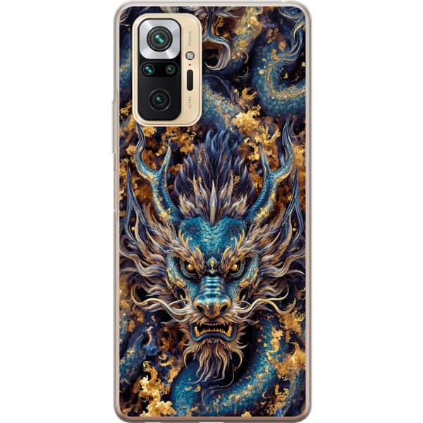 Kompatibelt Mobildeksel til Xiaomi Redmi Note 10 Pro Nærbilde av kraftig fantasydrage