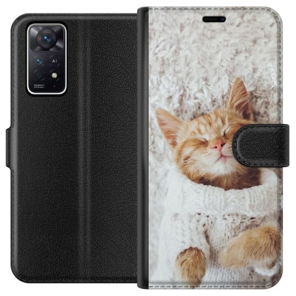 Kompatibelt Plånboksfodral till Xiaomi Redmi Note 11 Pro 5G Kitty Sweater