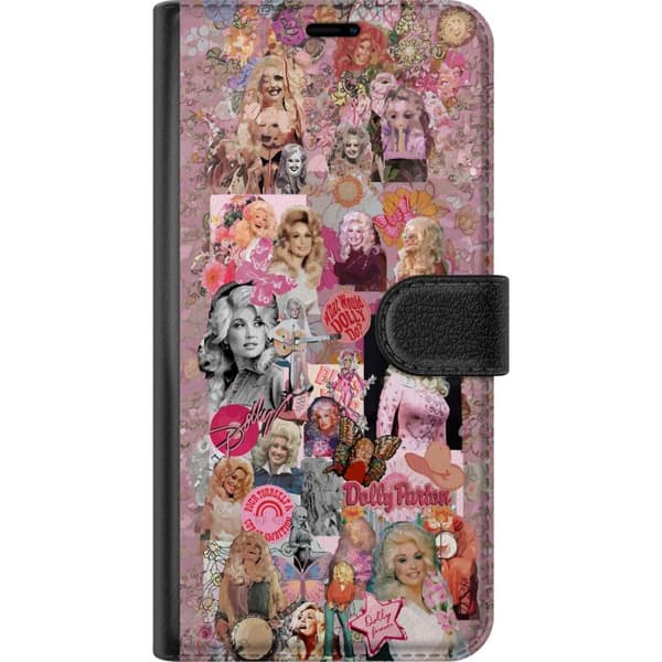 Kompatibelt Plånboksfodral till Google Pixel 7a Dolly Parton rosa vintagecollage