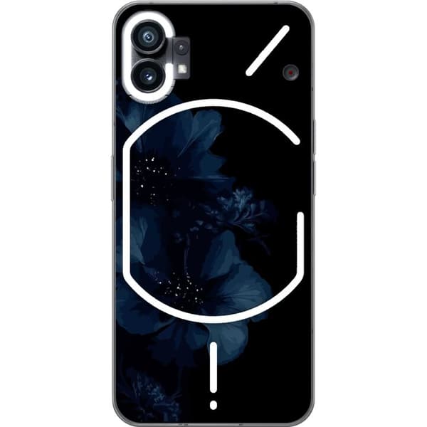 Kompatibelt Mobildeksel til Nothing Phone (1) Mörkblå blommor