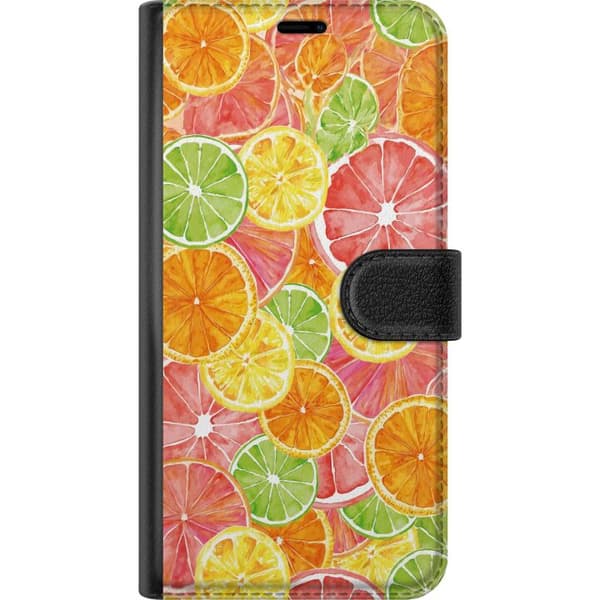 Kompatibel Tegnebogsetui til Xiaomi Redmi Note 12S Sommerligt citrusmønster i akvarelstil