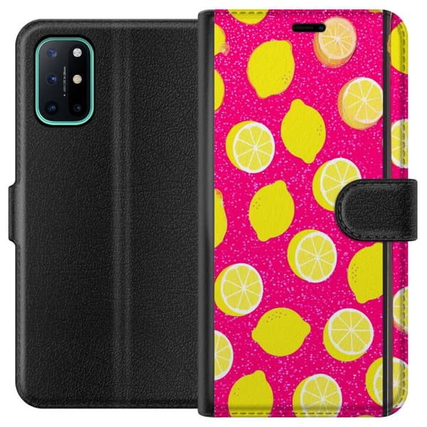 Kompatibelt Plånboksfodral till OnePlus 8T Citronmönster rosa