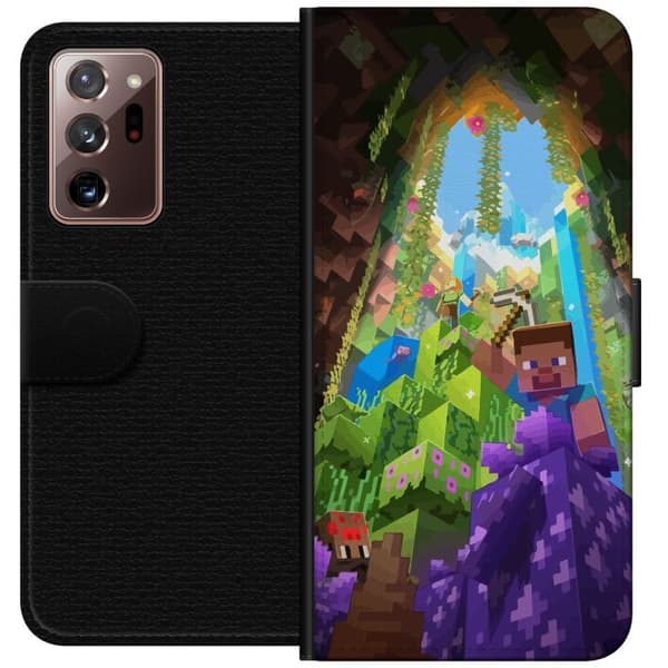 Kompatibel Tegnebogsetui til Samsung Galaxy Note20 Ultra Minecraft