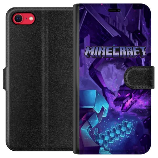 Kompatibel Tegnebogsetui til Apple iPhone 8 Minecraft