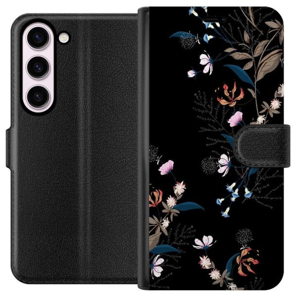 Kompatibelt Plånboksfodral till Samsung Galaxy S23 Blommor
