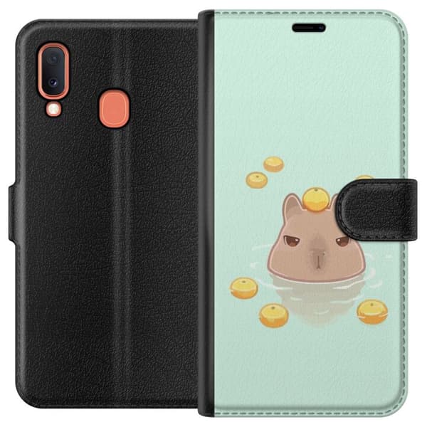 Kompatibelt Plånboksfodral till Samsung Galaxy A20e Capybara