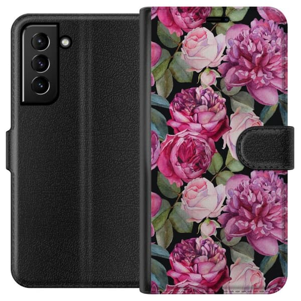 Kompatibel Tegnebogsetui til Samsung Galaxy S21+ 5G Blomster