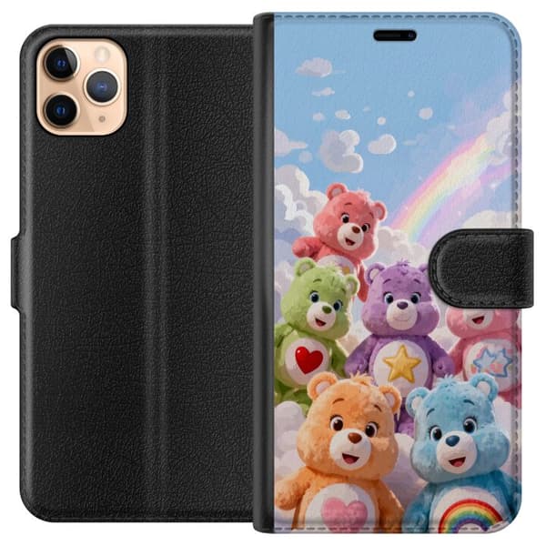 Yhteensopiva Lompakkokotelo Apple iPhone 11 Pro Max Färgglada nallar under regnbåge
