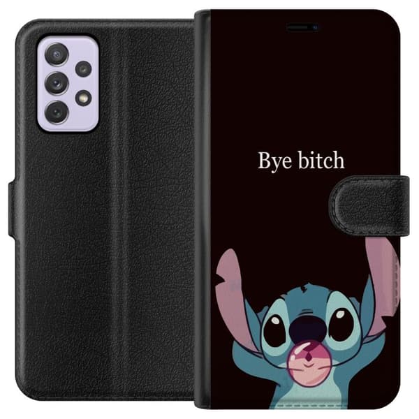Kompatibelt Plånboksfodral till Samsung Galaxy A52s 5G Bye bitch, Stitch