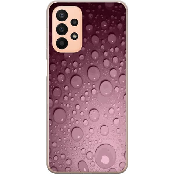 Kompatibelt Mobildeksel til Samsung Galaxy A23 Rosa vattendroppar