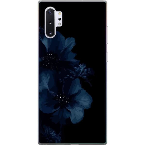 Kompatibel Mobilcover til Samsung Galaxy Note10+ Mörkblå blommor