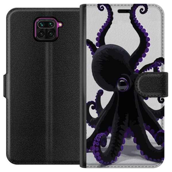Kompatibel Tegnebogsetui til Xiaomi Redmi Note 9 Svart bläckfisk