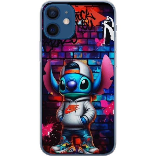 Kompatibelt Mobildeksel til Apple iPhone 12 Gatekunst Alien i hettegenser Neon graffitistil