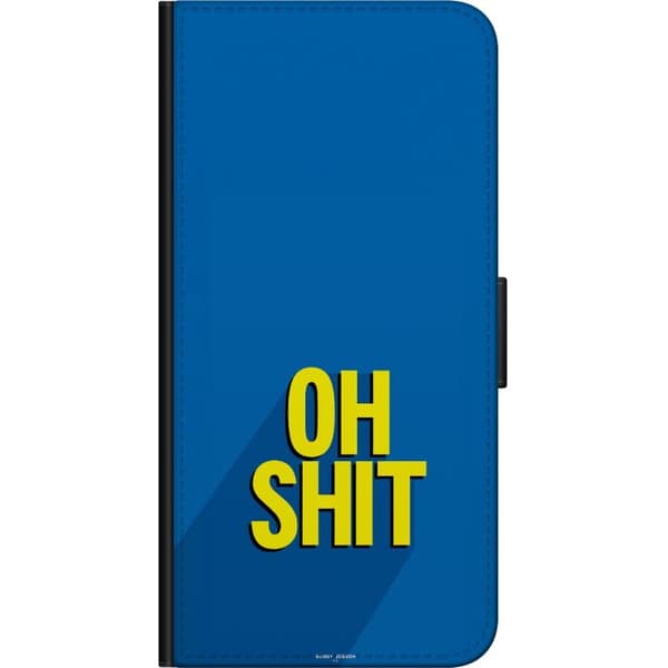 Kompatibel Tegnebogsetui til Huawei P Smart Z Oh Shit text