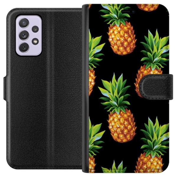 Kompatibelt Plånboksfodral till Samsung Galaxy A52s 5G Ananas