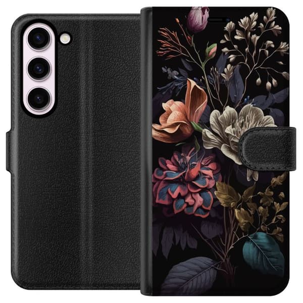 Kompatibelt Plånboksfodral till Samsung Galaxy S23 Blommor