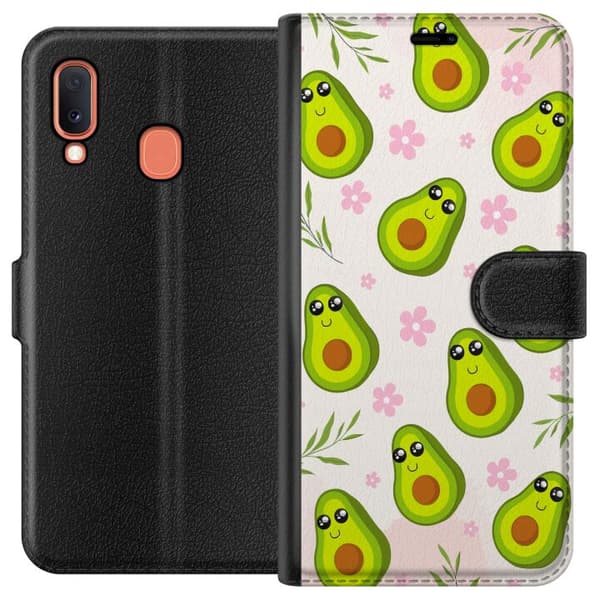 Kompatibelt Lommeboketui til Samsung Galaxy A20e Avokado